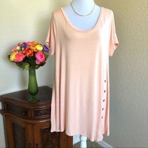 Misia Asymmetrical Hem Short Sleeve Tunic